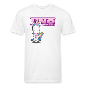 
            
                Load image into Gallery viewer, Uno Unicorn Character Comfort Adult Tee (Holder Claim) - white
            
        