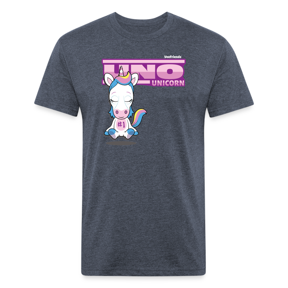 Uno Unicorn Character Comfort Adult Tee (Holder Claim) - heather navy