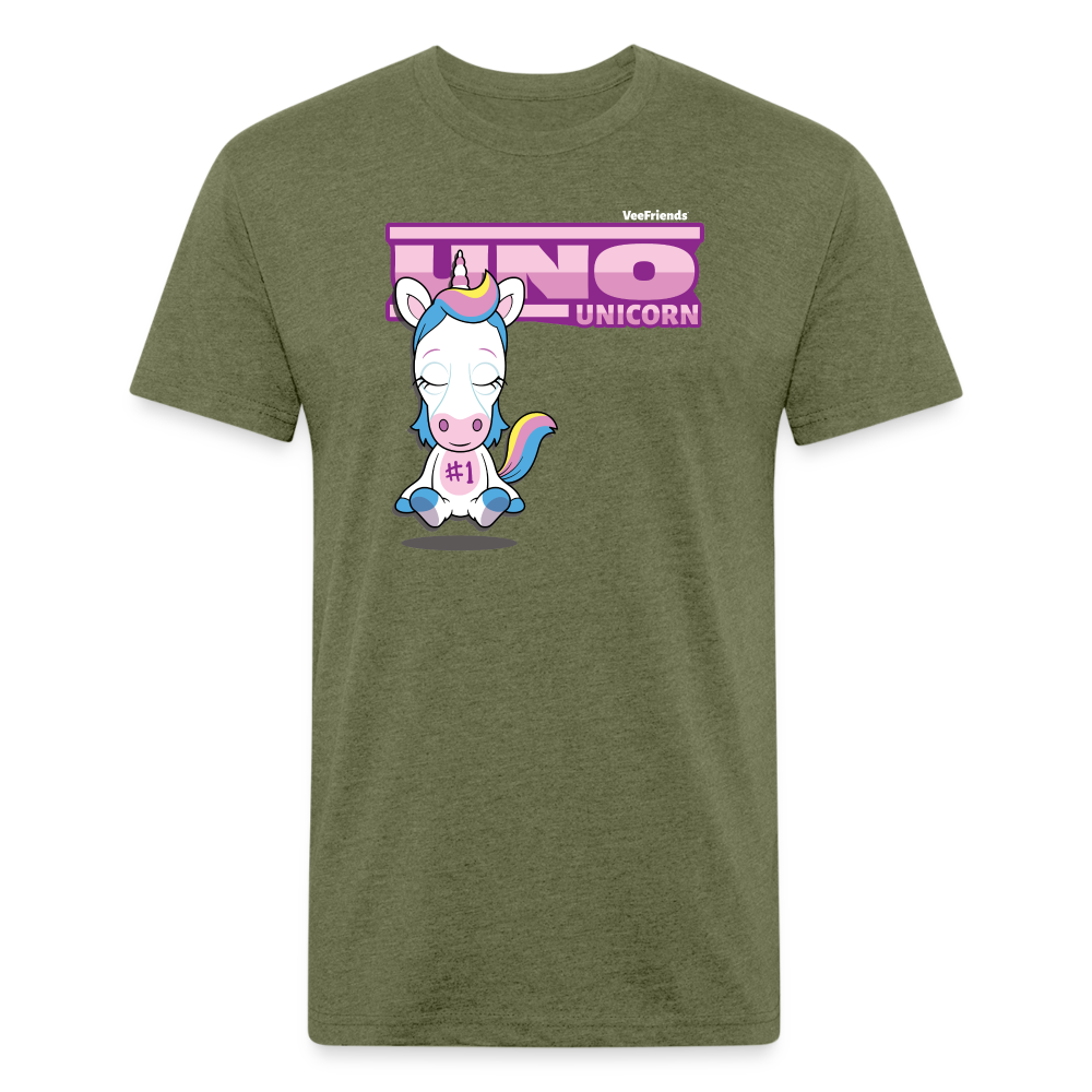 Uno Unicorn Character Comfort Adult Tee (Holder Claim) - heather military green