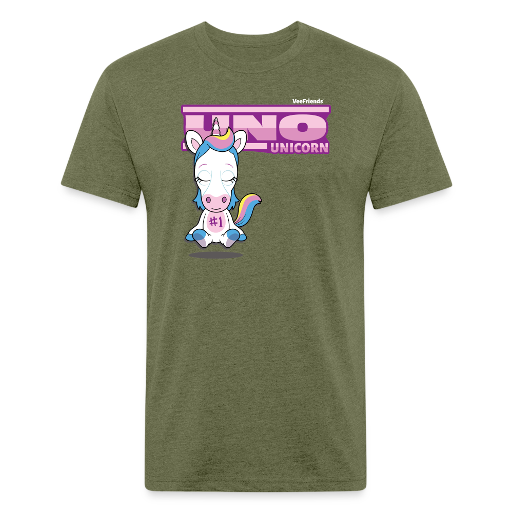 
            
                Load image into Gallery viewer, Uno Unicorn Character Comfort Adult Tee (Holder Claim) - heather military green
            
        