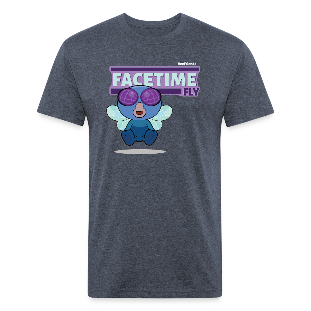 Facetime Fly Character Comfort Adult Tee (Holder Claim) - heather navy