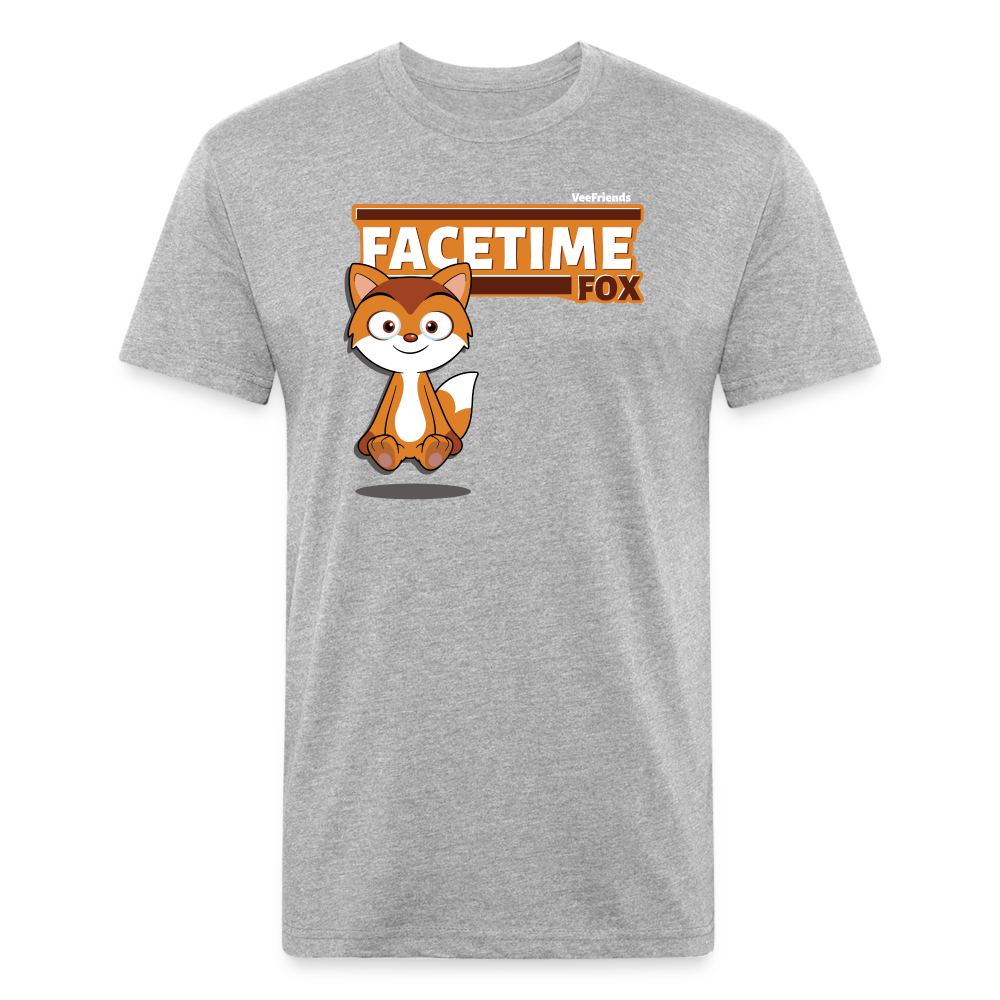 Facetime Fox Character Comfort Adult Tee (Holder Claim) - heather gray