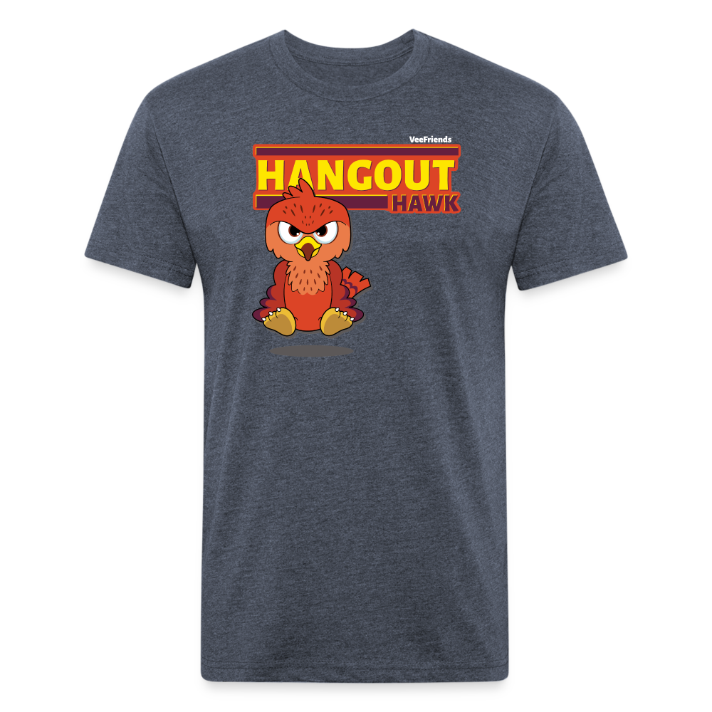 Hangout Hawk Character Comfort Adult Tee (Holder Claim) - heather navy