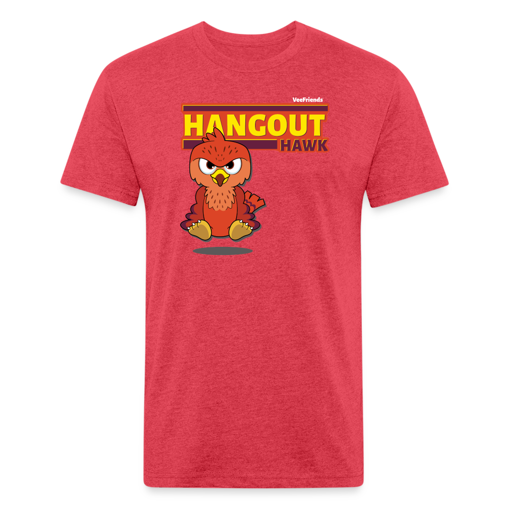 Hangout Hawk Character Comfort Adult Tee (Holder Claim) - heather red