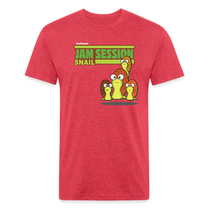 Jam Session Snail Character Comfort Adult Tee (Holder Claim) - heather red