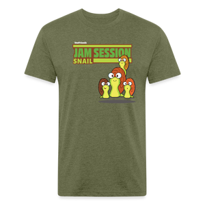 Jam Session Snail Character Comfort Adult Tee (Holder Claim) - heather military green