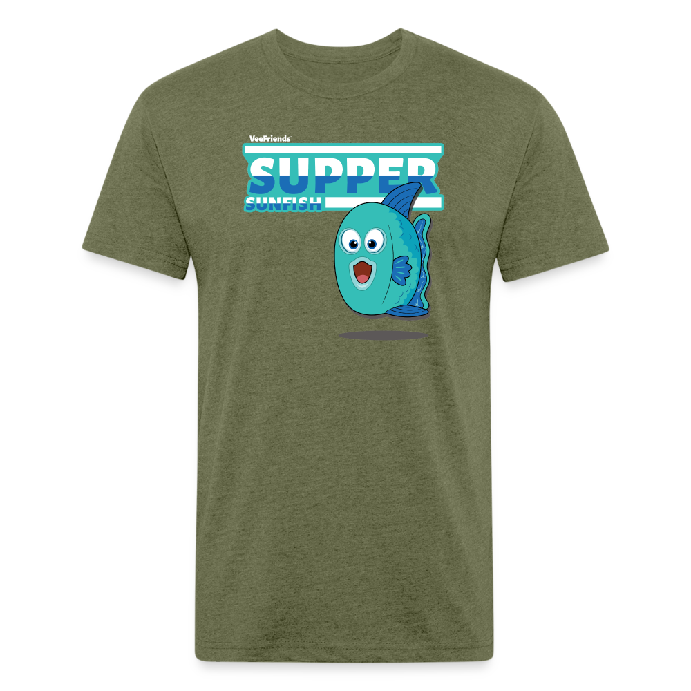 Supper Sunfish Character Comfort Adult Tee (Holder Claim) - heather military green