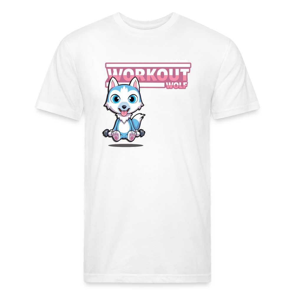 Workout Wolf Character Comfort Adult Tee (Holder Claim) - white