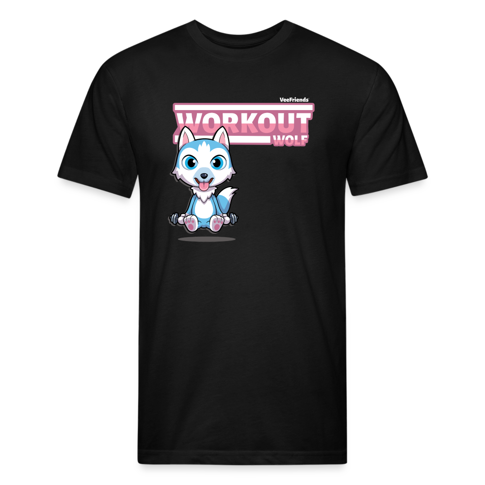 Workout Wolf Character Comfort Adult Tee (Holder Claim) - black