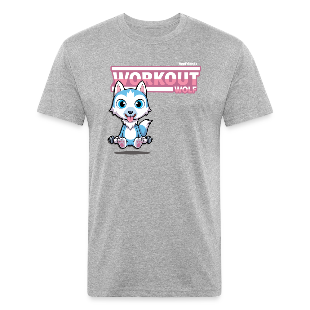 Workout Wolf Character Comfort Adult Tee (Holder Claim) - heather gray