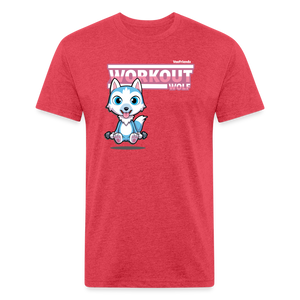 Workout Wolf Character Comfort Adult Tee (Holder Claim) - heather red