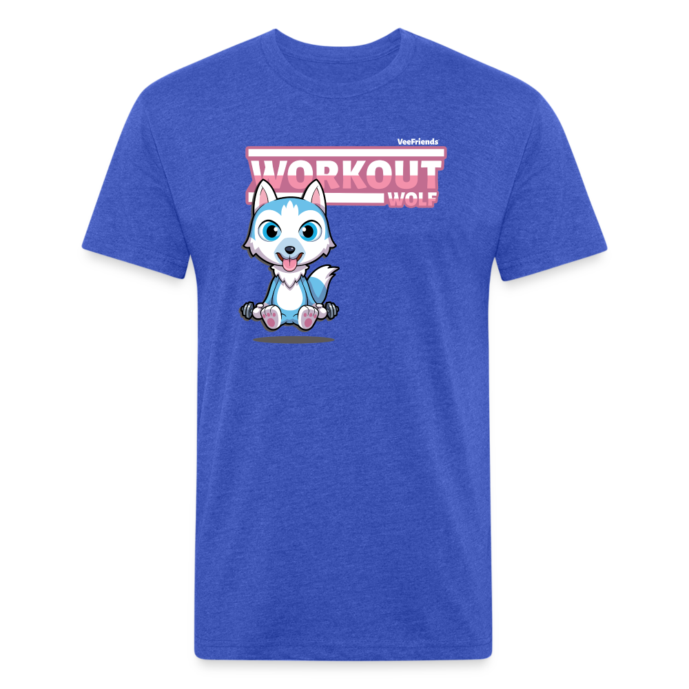 Workout Wolf Character Comfort Adult Tee (Holder Claim) - heather royal