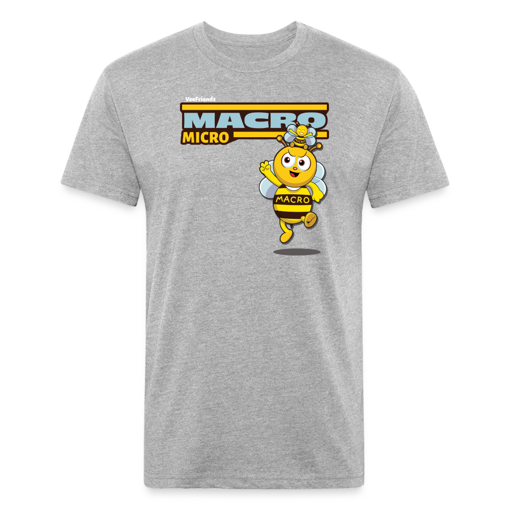 Macro Micro Character Comfort Adult Tee - heather gray