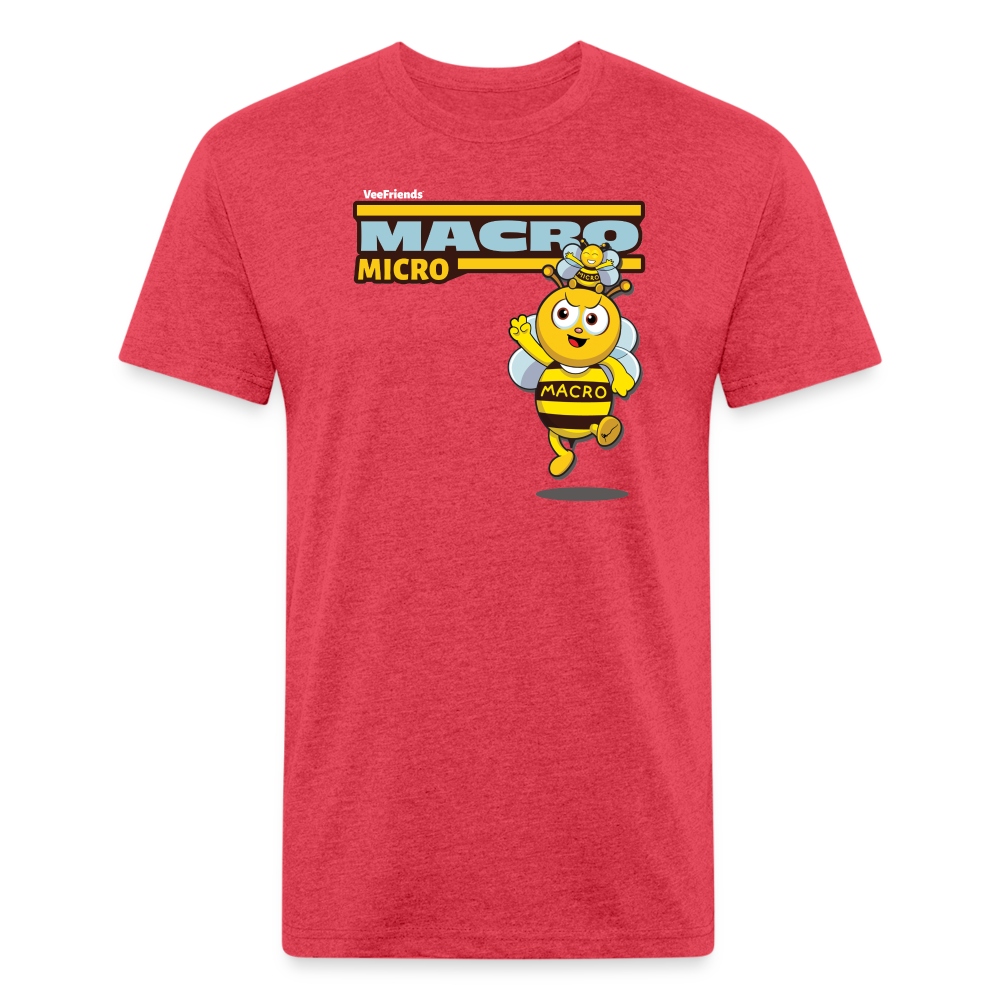 Macro Micro Character Comfort Adult Tee - heather red