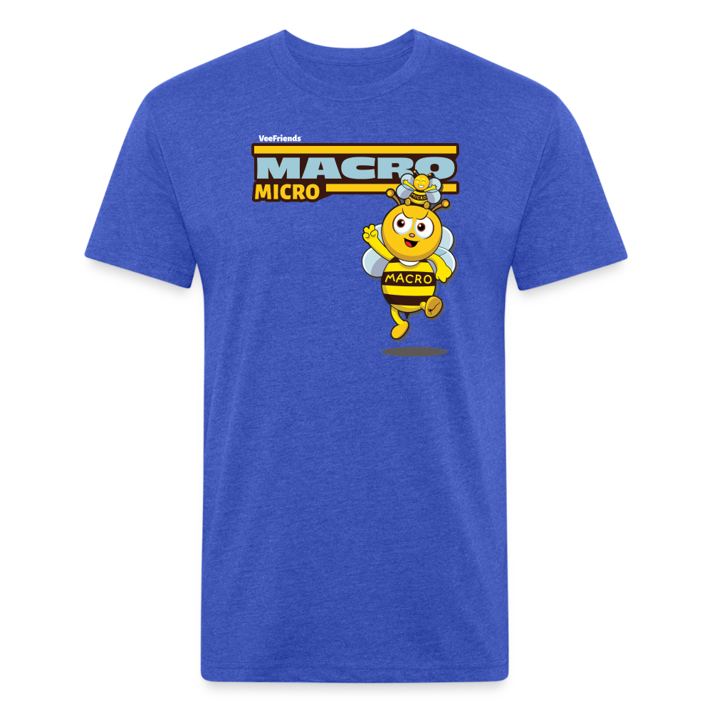 Macro Micro Character Comfort Adult Tee - heather royal