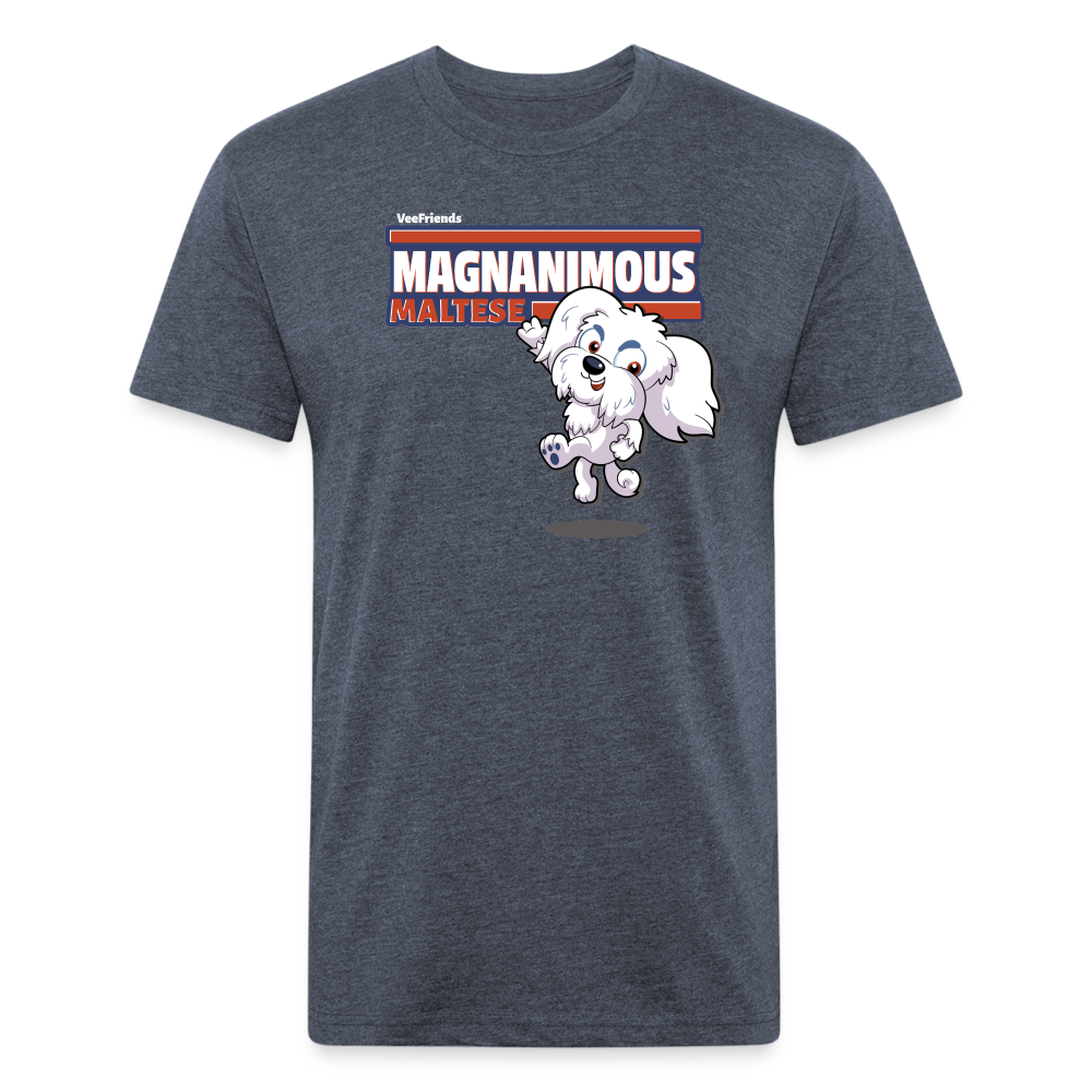 Magnanimous Maltese Character Comfort Adult Tee - heather navy