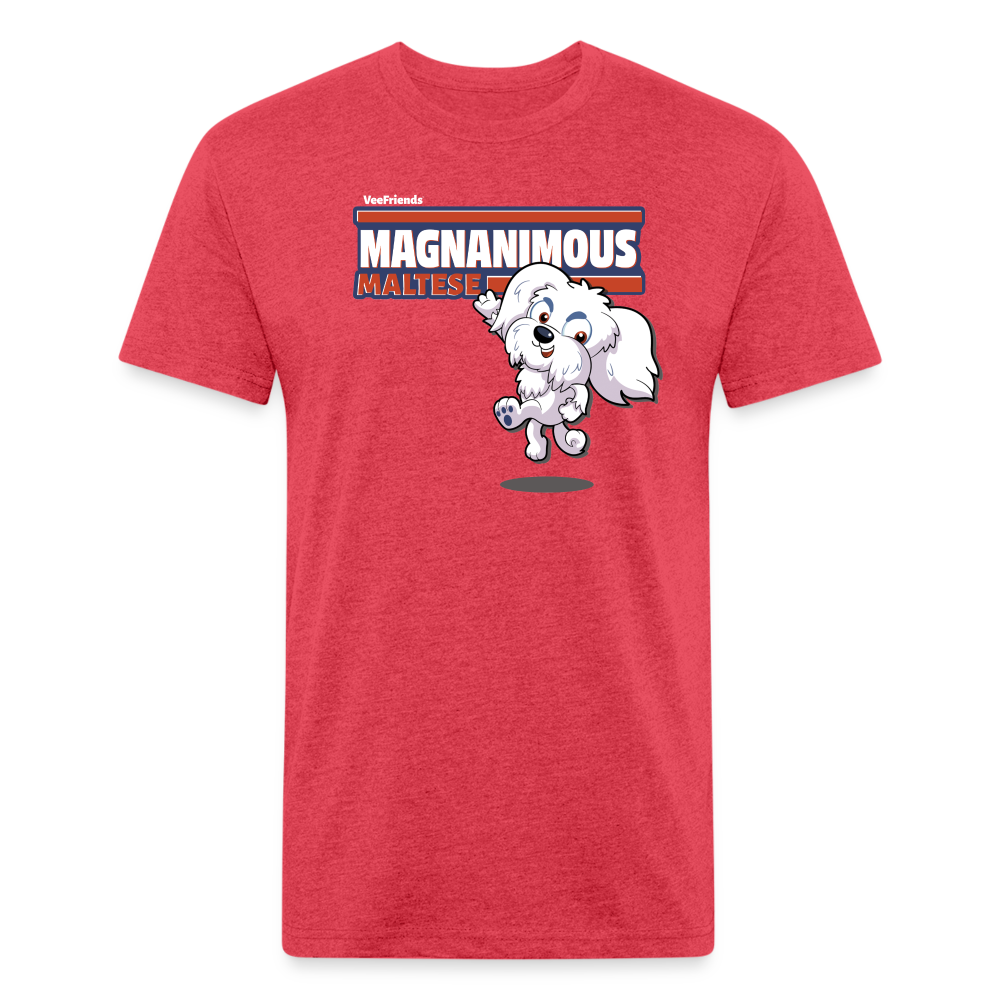 Magnanimous Maltese Character Comfort Adult Tee - heather red