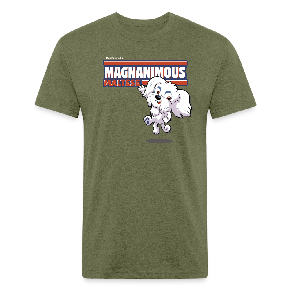 Magnanimous Maltese Character Comfort Adult Tee - heather military green