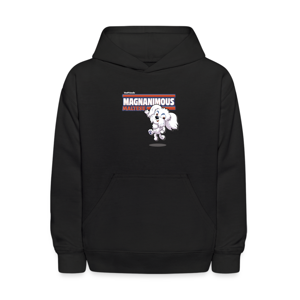 Magnanimous Maltese Character Comfort Kids Hoodie - black