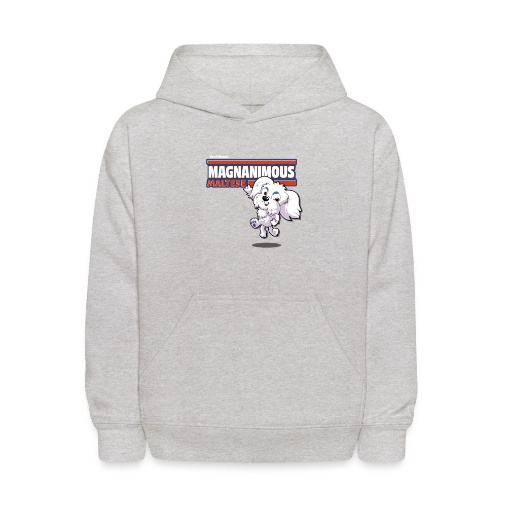 Magnanimous Maltese Character Comfort Kids Hoodie - heather gray