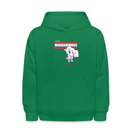 Magnanimous Maltese Character Comfort Kids Hoodie - kelly green