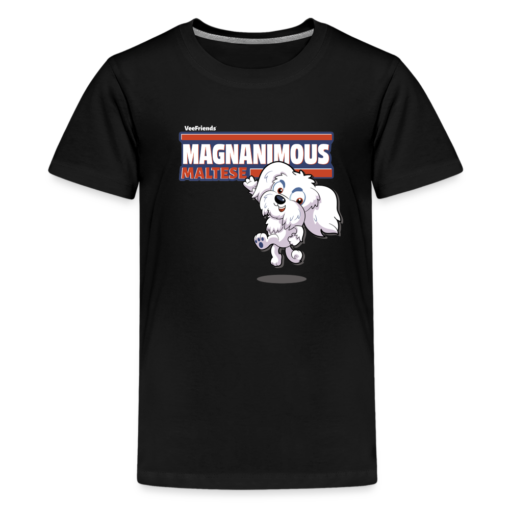 Magnanimous Maltese Character Comfort Kids Tee - black