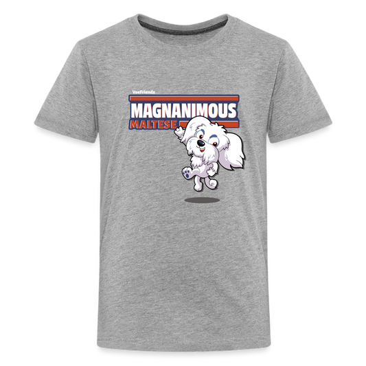 Magnanimous Maltese Character Comfort Kids Tee - heather gray