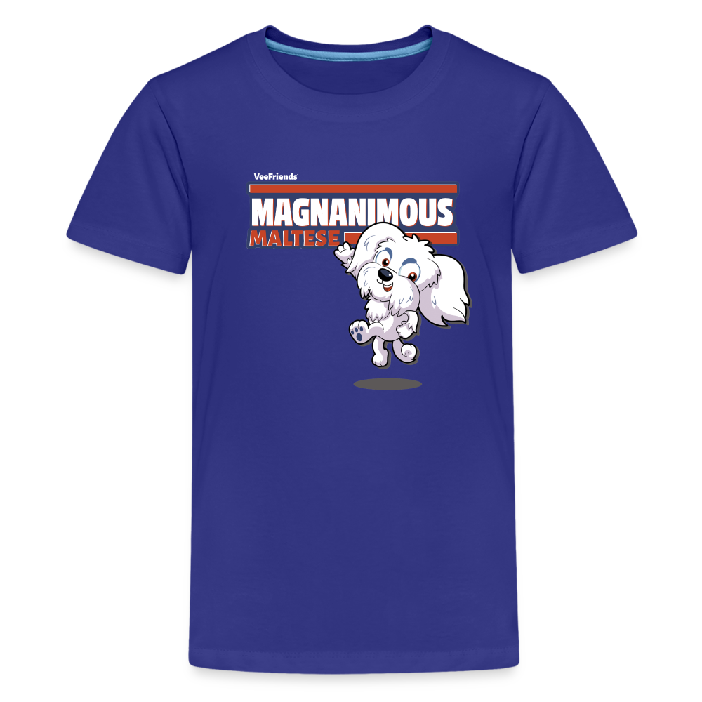 Magnanimous Maltese Character Comfort Kids Tee - royal blue