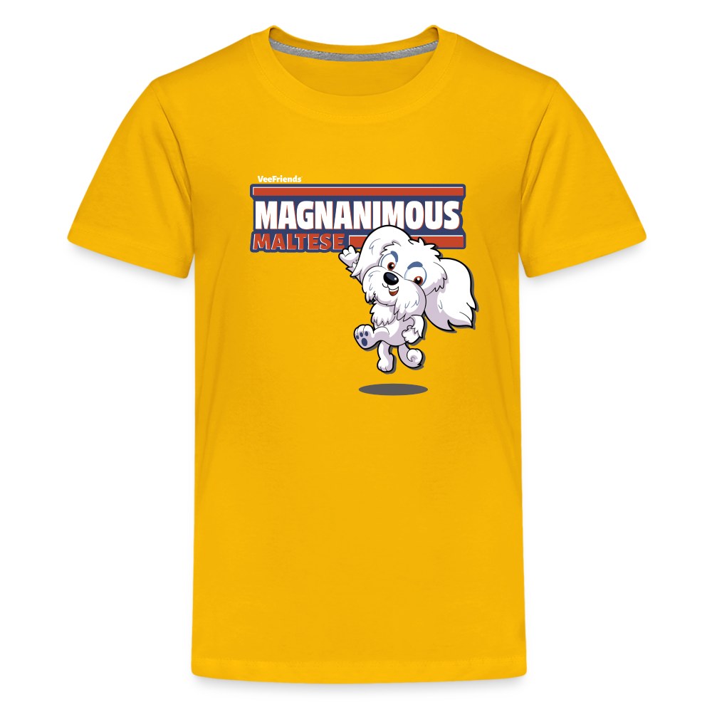 Magnanimous Maltese Character Comfort Kids Tee - sun yellow