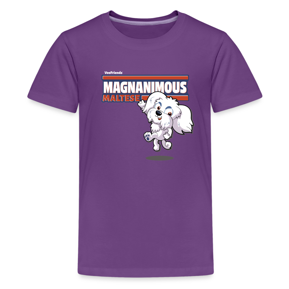 Magnanimous Maltese Character Comfort Kids Tee - purple