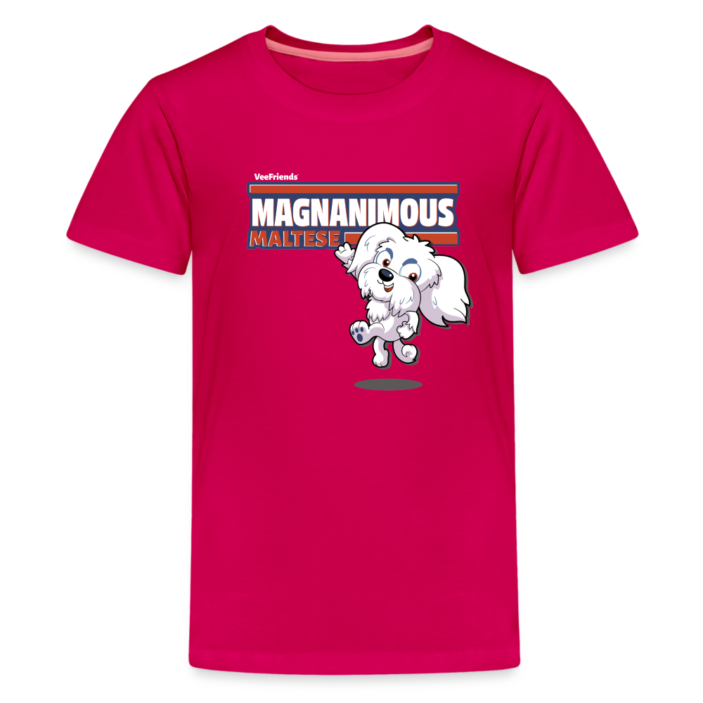 Magnanimous Maltese Character Comfort Kids Tee - dark pink