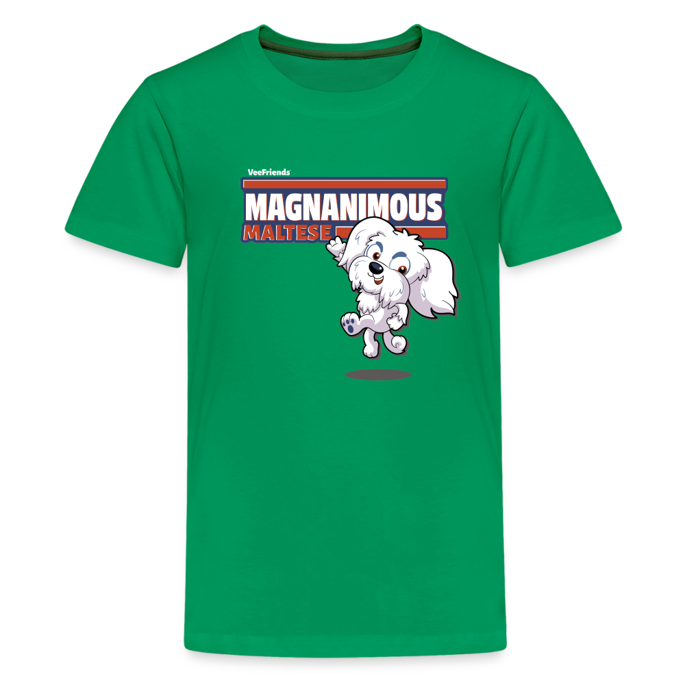 Magnanimous Maltese Character Comfort Kids Tee - kelly green