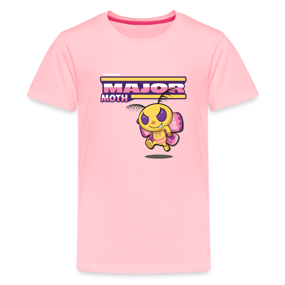 Major Moth Character Comfort Kids Tee - pink