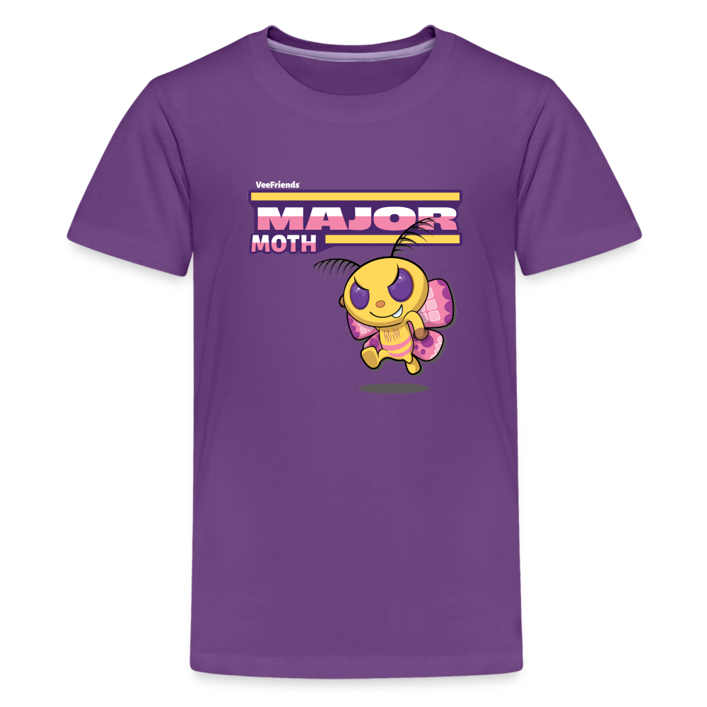 Major Moth Character Comfort Kids Tee - purple