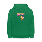 Major Moth Character Comfort Kids Hoodie - kelly green