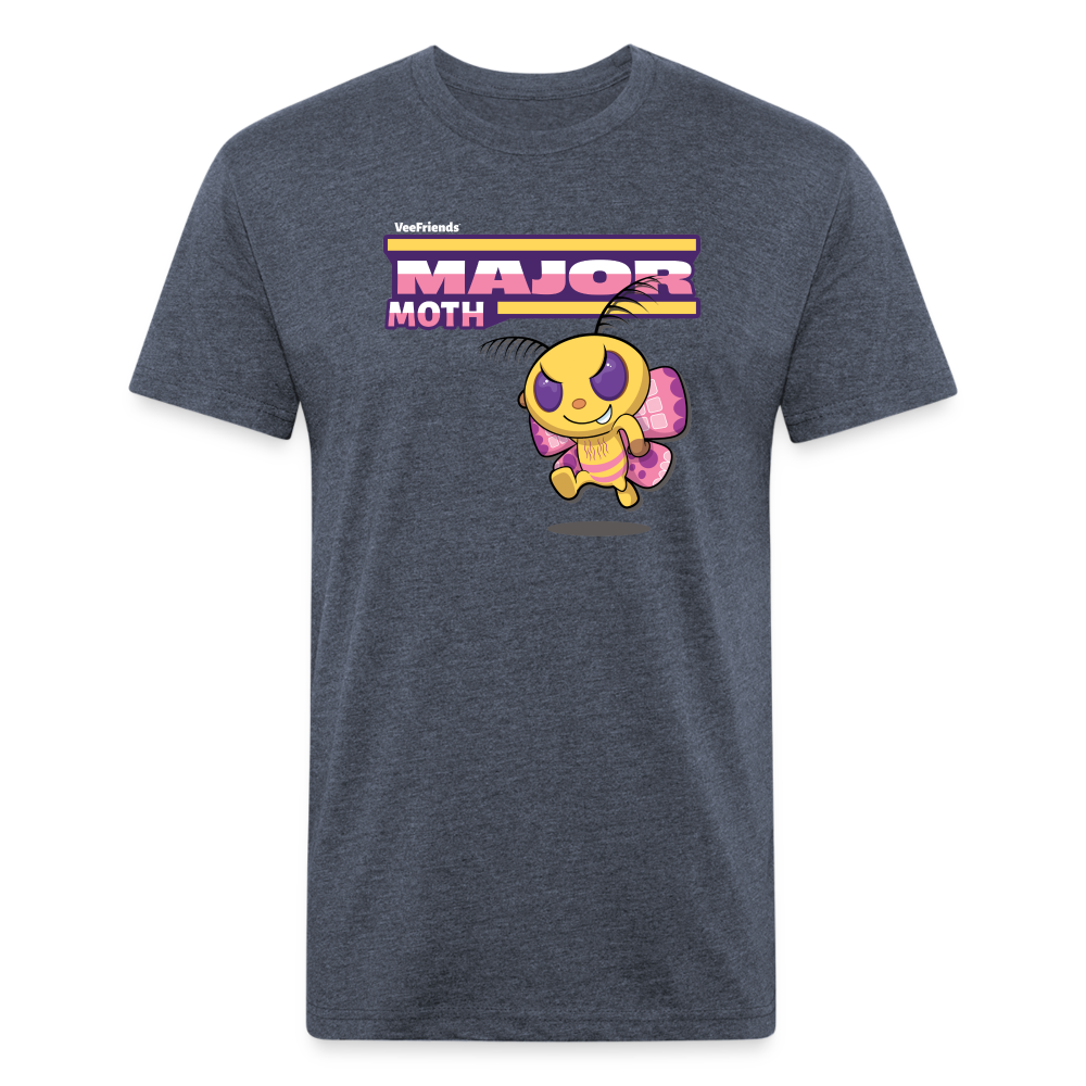 Major Moth Character Comfort Adult Tee - heather navy