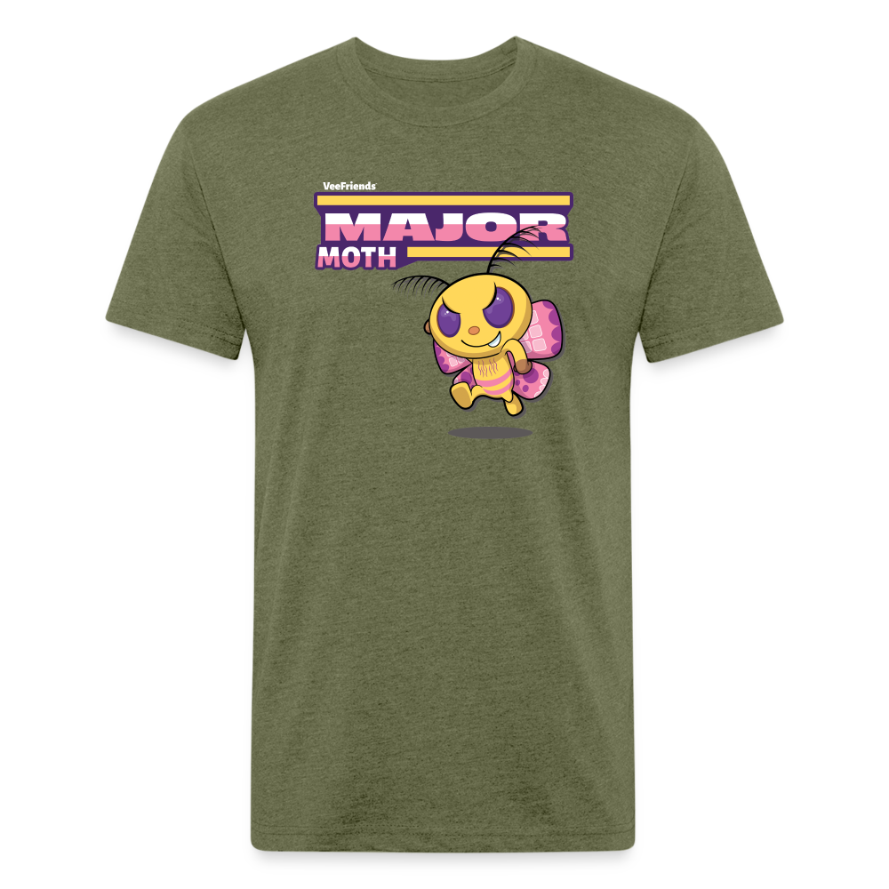 Major Moth Character Comfort Adult Tee - heather military green