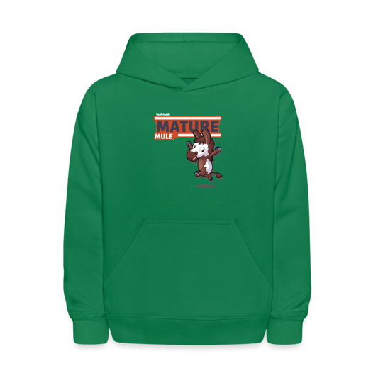 Mature Mule Character Comfort Kids Hoodie - kelly green