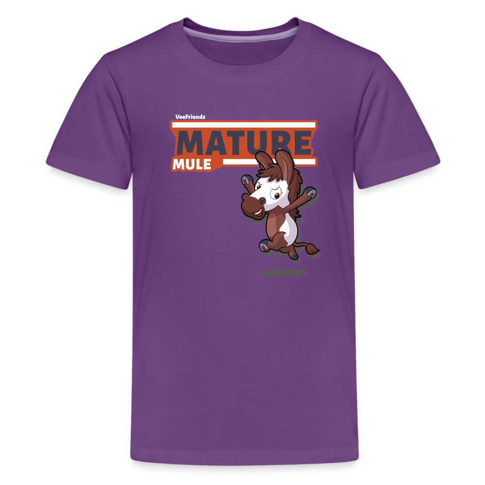 Mature Mule Character Comfort Kids Tee - purple