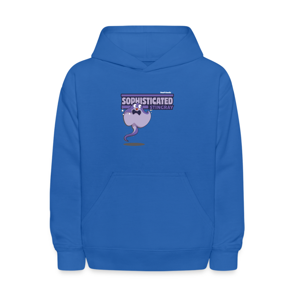 Sophisticated Stingray Character Comfort Kids Hoodie - royal blue