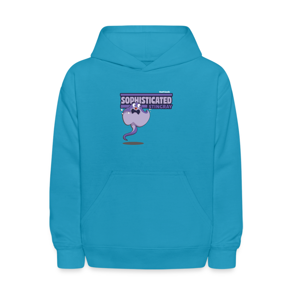 Sophisticated Stingray Character Comfort Kids Hoodie - turquoise