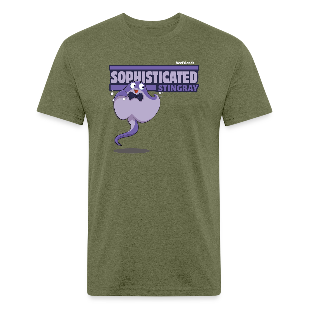 Sophisticated Stingray Character Comfort Adult Tee - heather military green