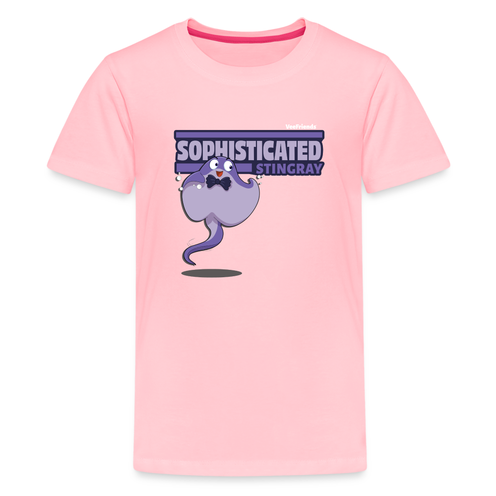 Sophisticated Stingray Character Comfort Kids Tee - pink