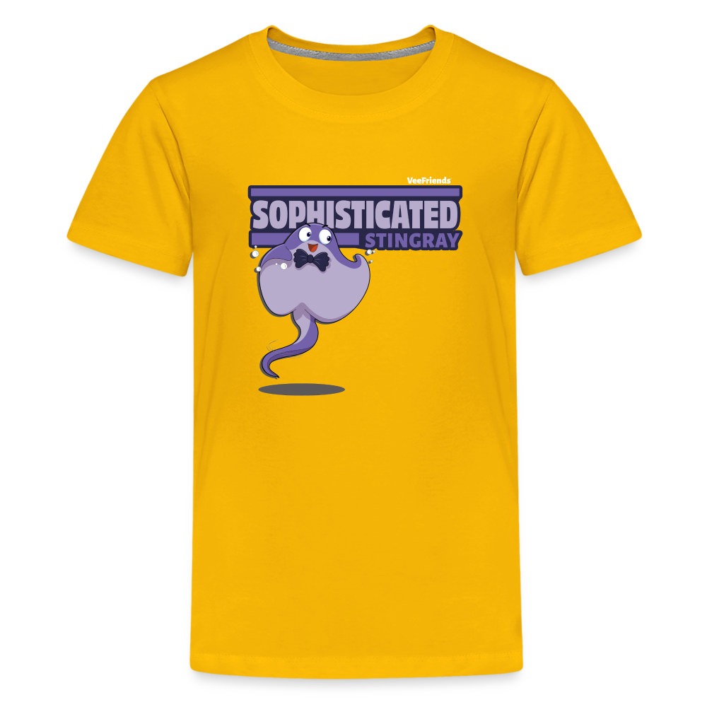 Sophisticated Stingray Character Comfort Kids Tee - sun yellow