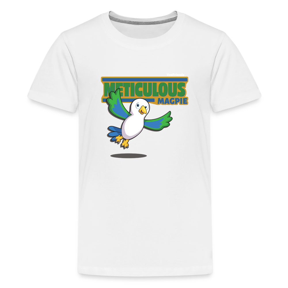 Meticulous Magpie Character Comfort Kids Tee - white