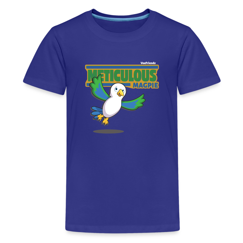 Meticulous Magpie Character Comfort Kids Tee - royal blue