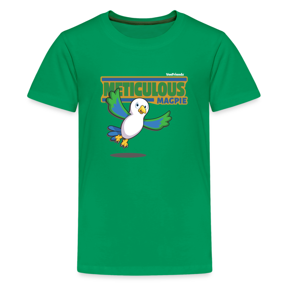 Meticulous Magpie Character Comfort Kids Tee - kelly green