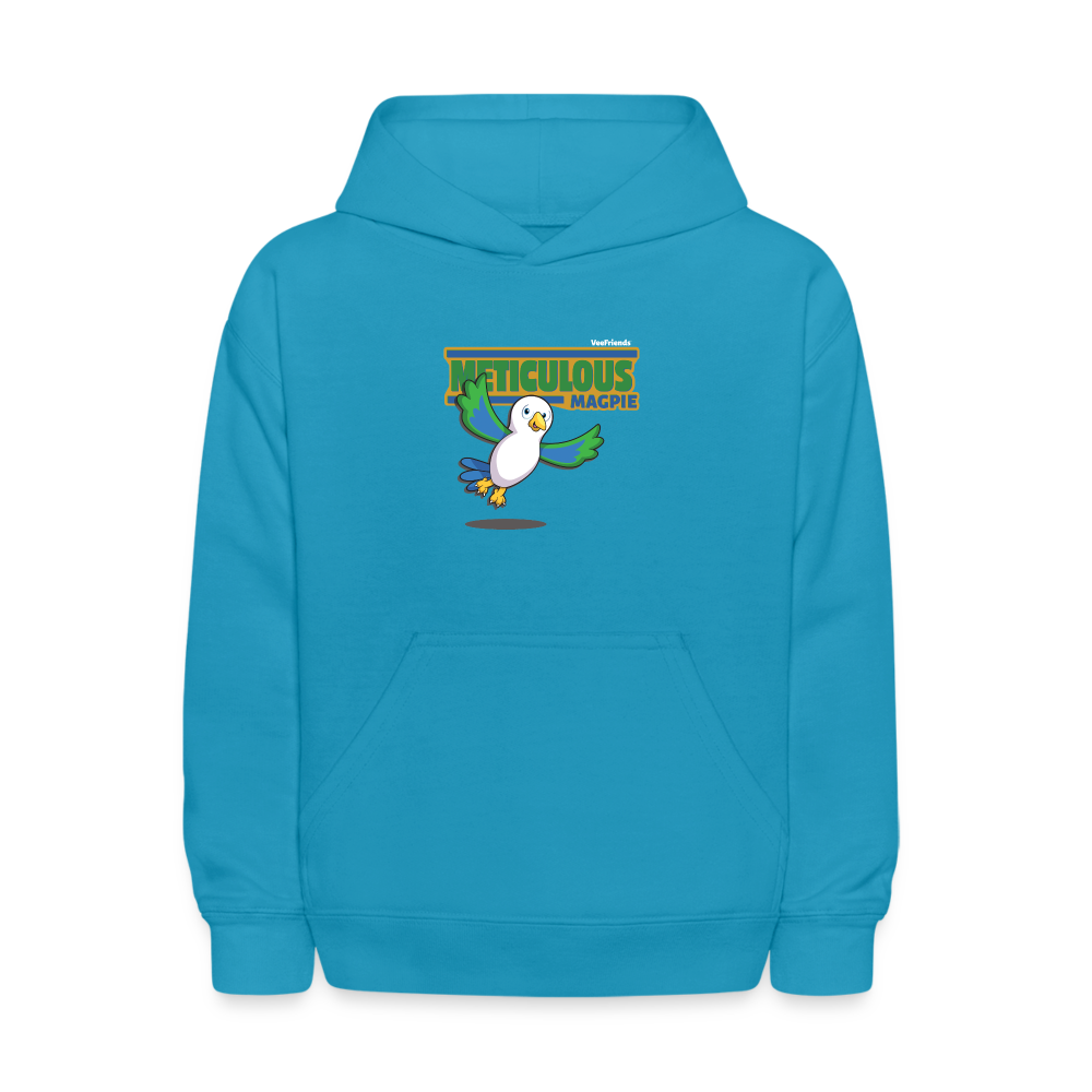 Meticulous Magpie Character Comfort Kids Hoodie - turquoise