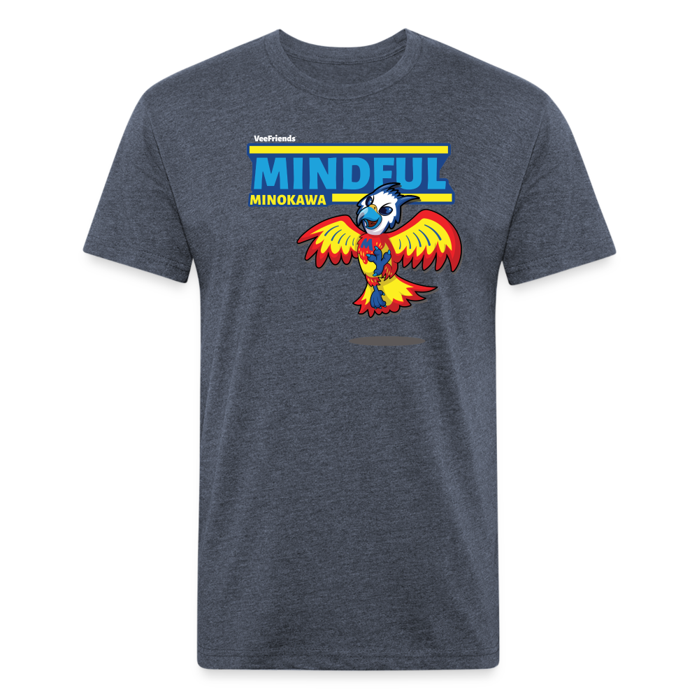 Mindful Minokawa Character Comfort Adult Tee - heather navy