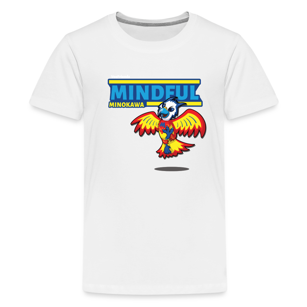 Mindful Minokawa Character Comfort Kids Tee - white